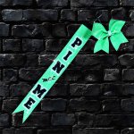 Pin Me "Glitter" - Design "MCC" Schleife neongrün